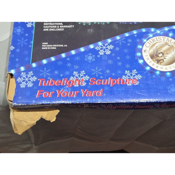 Star Glow Tubelight Decor Santa Display 29" Vtg Rare 2002 Pan Asian Creations - Picture 13 of 16